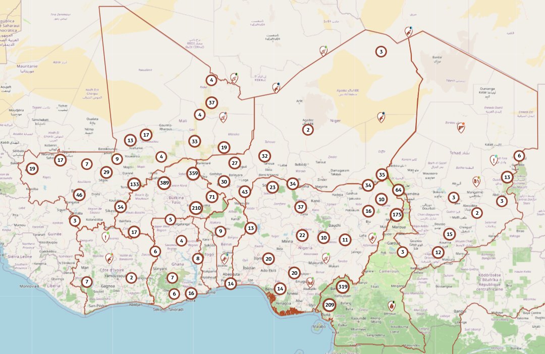 Carte Afrique de l'Ouest