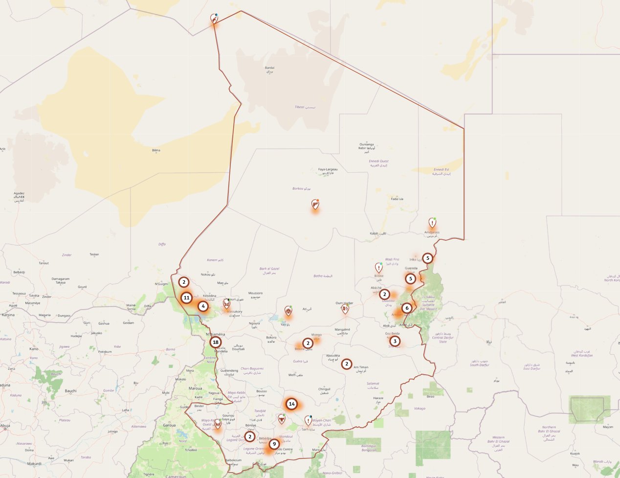 Carte Tchad